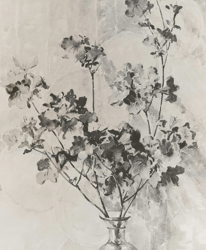 Vintage Flower Art (Portrait)